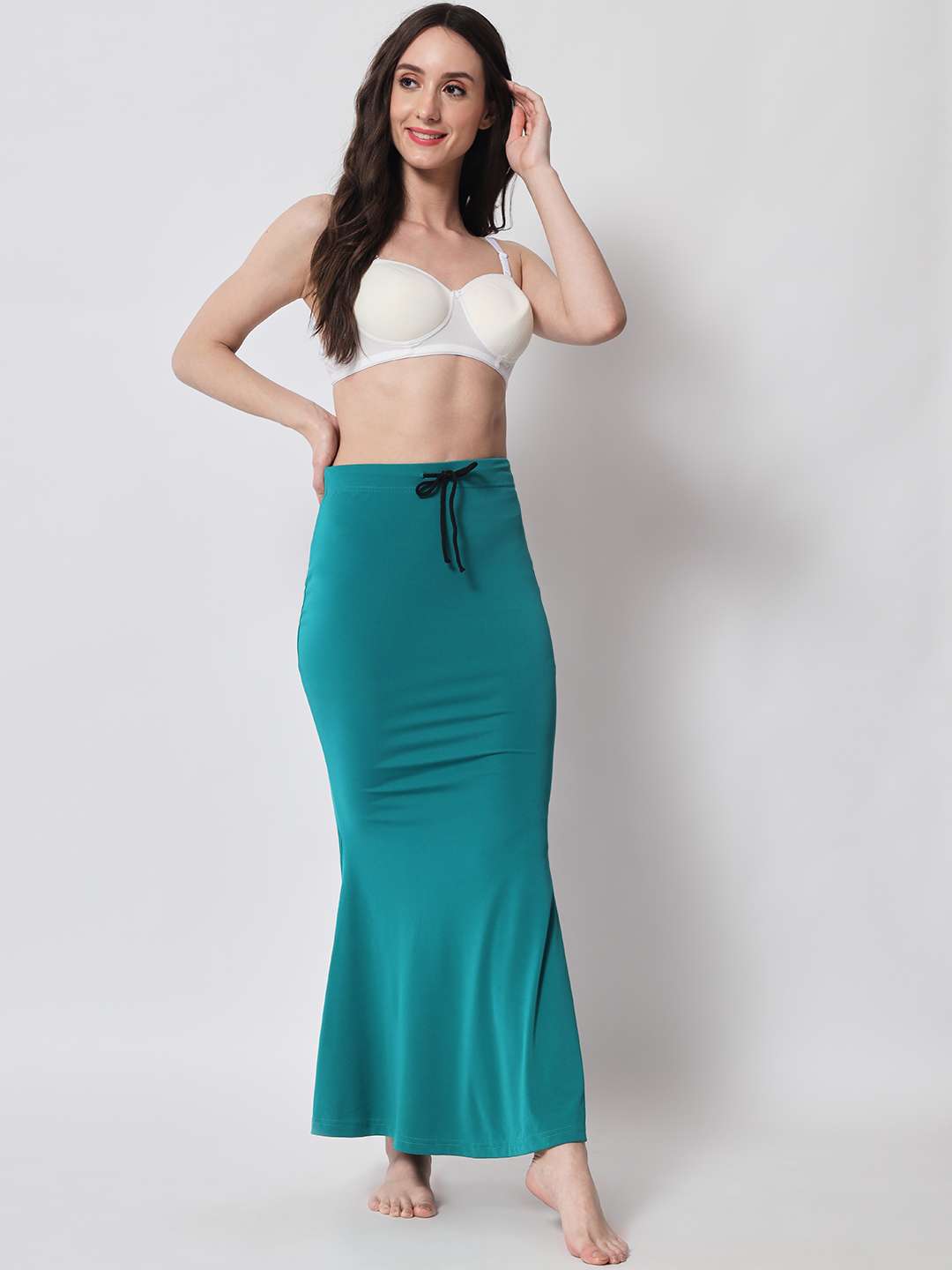 Buy Zivame All Day Seamless Mermaid Saree Shapewear With Removable Drawcord  - Turq Blue1 at Rs.907 online | Shapewear online